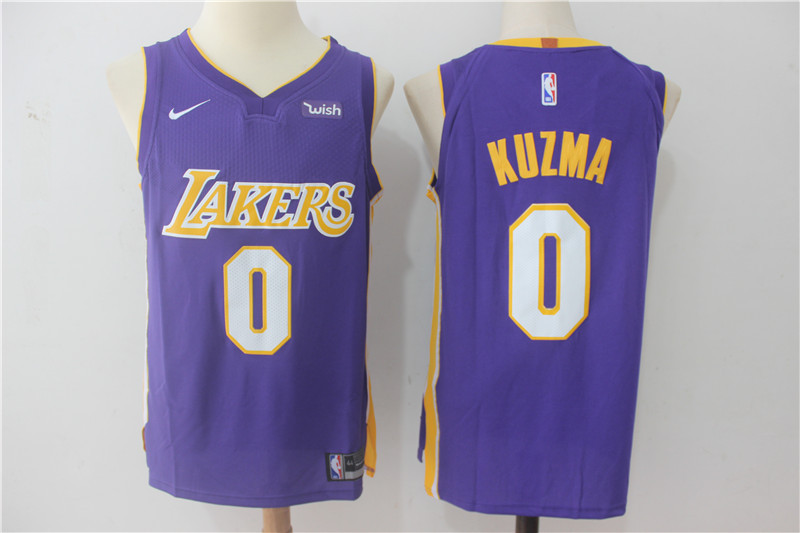 Men Los Angeles Lakers #0 Kuzma Purple NBA Jerseys->oklahoma city thunder->NBA Jersey